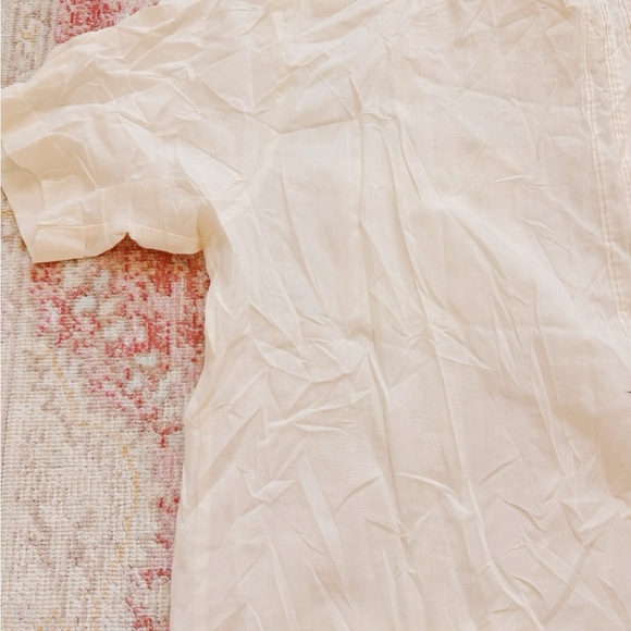 ADOLFO, Men's Creamy Yellow Short Sleeve Shirt - Picture 3 of 5